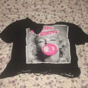 Being normal is boring crop top
